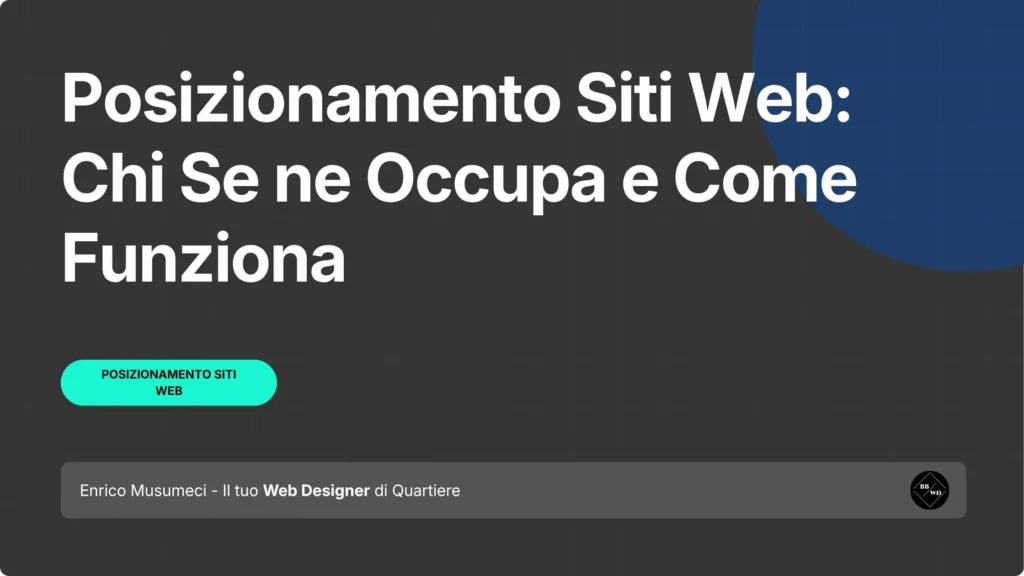 Posizionamento Siti Web