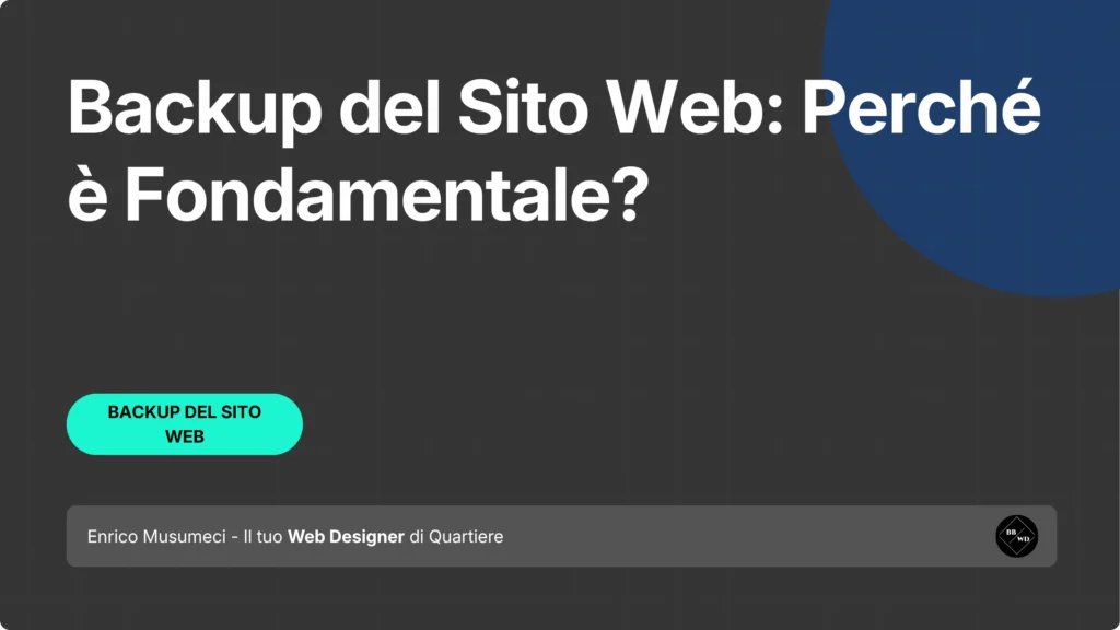 backup del sito web