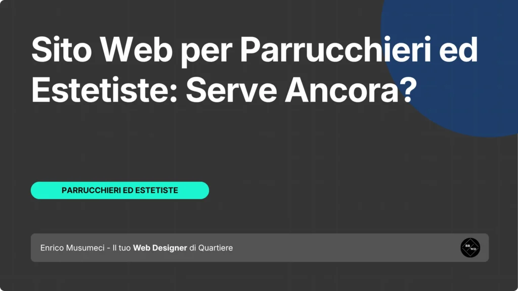 Sito web per parrucchieri ed estetiste