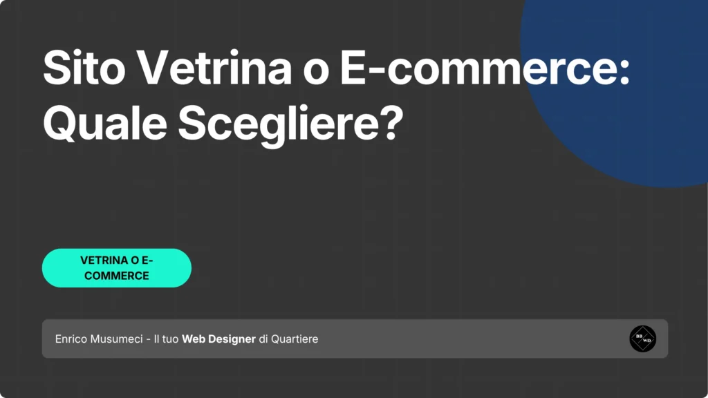 vetrina o e commerce